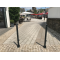 Ornamental bollard | Series 466B | � 60 mm | foldable, self-engaging lockfor casting in concrete, with hot-dip galvanized groundsocket part-no. 470.60, approx. 400 mm below ground | with triangular locking mechanism acc. with DIN 3223 | with 2 eyelets